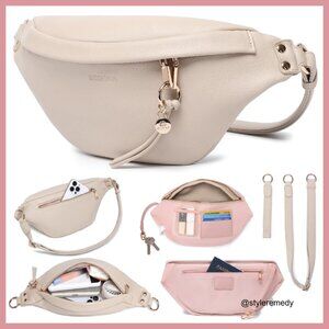 Anti-Theft RFID Crossbody Bag with Vegan Leather, Adjustable Strap
